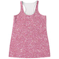 Pink (NOT Real) Glitter Print Women's Racerback Tank Top