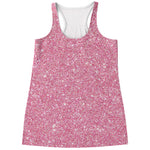 Pink Glitter Artwork Print (NOT Real Glitter) Women's Racerback Tank Top
