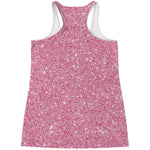 Pink Glitter Artwork Print (NOT Real Glitter) Women's Racerback Tank Top