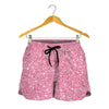 Pink Glitter Artwork Print (NOT Real Glitter) Women's Shorts