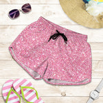 Pink Glitter Artwork Print (NOT Real Glitter) Women's Shorts