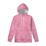 Pink Glitter Artwork Print Pullover Hoodie