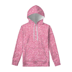 Pink Glitter Artwork Print Pullover Hoodie