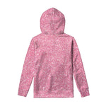 Pink Glitter Artwork Print Pullover Hoodie