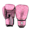 Pink (NOT Real) Glitter Print Boxing Gloves