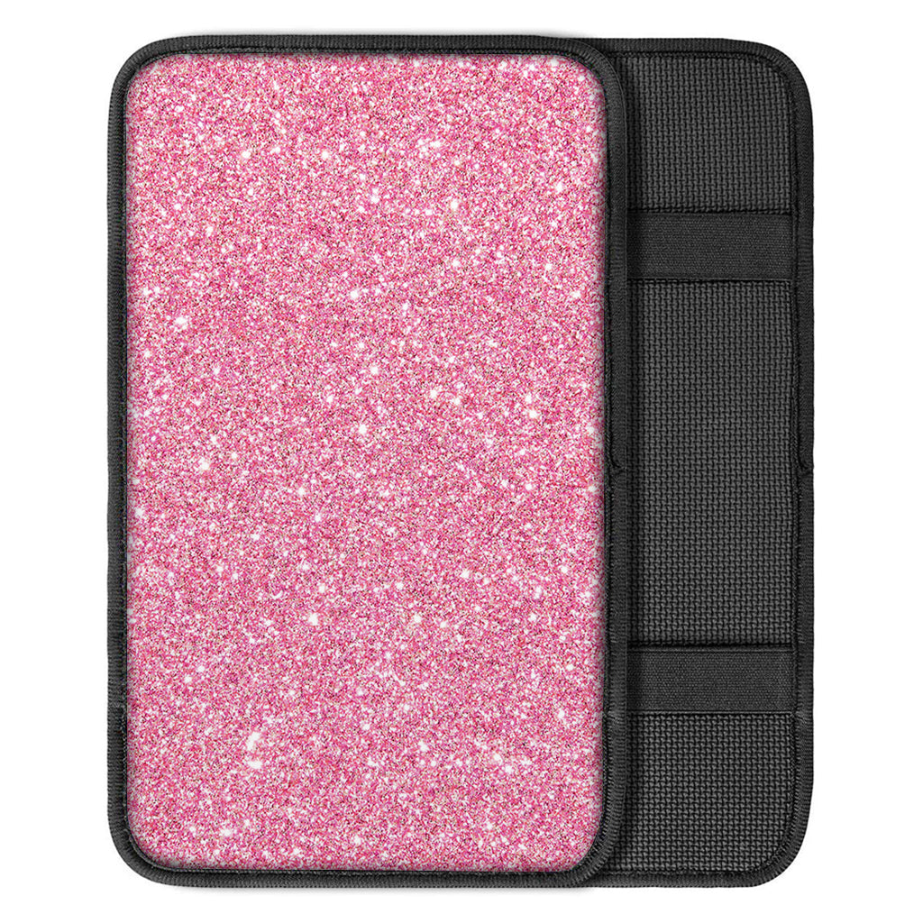 Pink Glitter Texture Print Car Center Console Cover