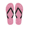 Pink Glitter Texture Print Flip Flops