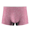 Pink (NOT Real) Glitter Print Men's Boxer Briefs