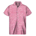 Pink (NOT Real) Glitter Print Men's Short Sleeve Shirt