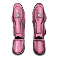 Pink (NOT Real) Glitter Print Muay Thai Shin Guards