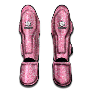 Pink Glitter Texture Print Muay Thai Shin Guard