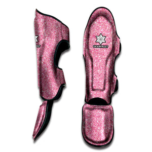 Pink Glitter Texture Print Muay Thai Shin Guard