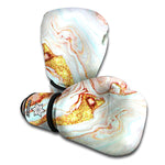 Pink Gold Liquid Marble Print Boxing Gloves