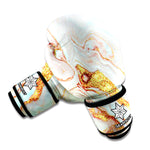Pink Gold Liquid Marble Print Boxing Gloves
