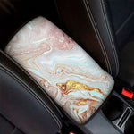 Pink Gold Liquid Marble Print Car Center Console Cover