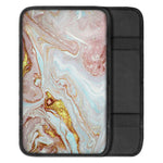 Pink Gold Liquid Marble Print Car Center Console Cover