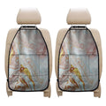 Pink Gold Liquid Marble Print Car Seat Organizers