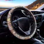 Pink Gold Liquid Marble Print Car Steering Wheel Cover