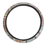 Pink Gold Liquid Marble Print Car Steering Wheel Cover