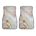 Pink Gold Liquid Marble Print Front Car Floor Mats