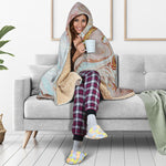 Pink Gold Liquid Marble Print Hooded Blanket