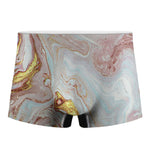Pink Gold Liquid Marble Print Men's Boxer Briefs