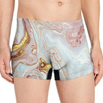 Pink Gold Liquid Marble Print Men's Boxer Briefs