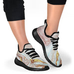 Pink Gold Liquid Marble Print Mesh Knit Shoes GearFrost
