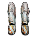 Pink Gold Liquid Marble Print Muay Thai Shin Guards