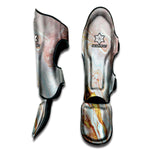 Pink Gold Liquid Marble Print Muay Thai Shin Guard
