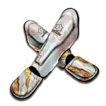 Pink Gold Liquid Marble Print Muay Thai Shin Guard