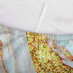 Pink Gold Liquid Marble Print Sofa Cover