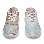 Pink Gold Liquid Marble Print Sport Shoes GearFrost