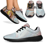 Pink Gold Liquid Marble Print Sport Shoes GearFrost