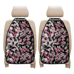 Pink Green And Black Camouflage Print Car Seat Organizers