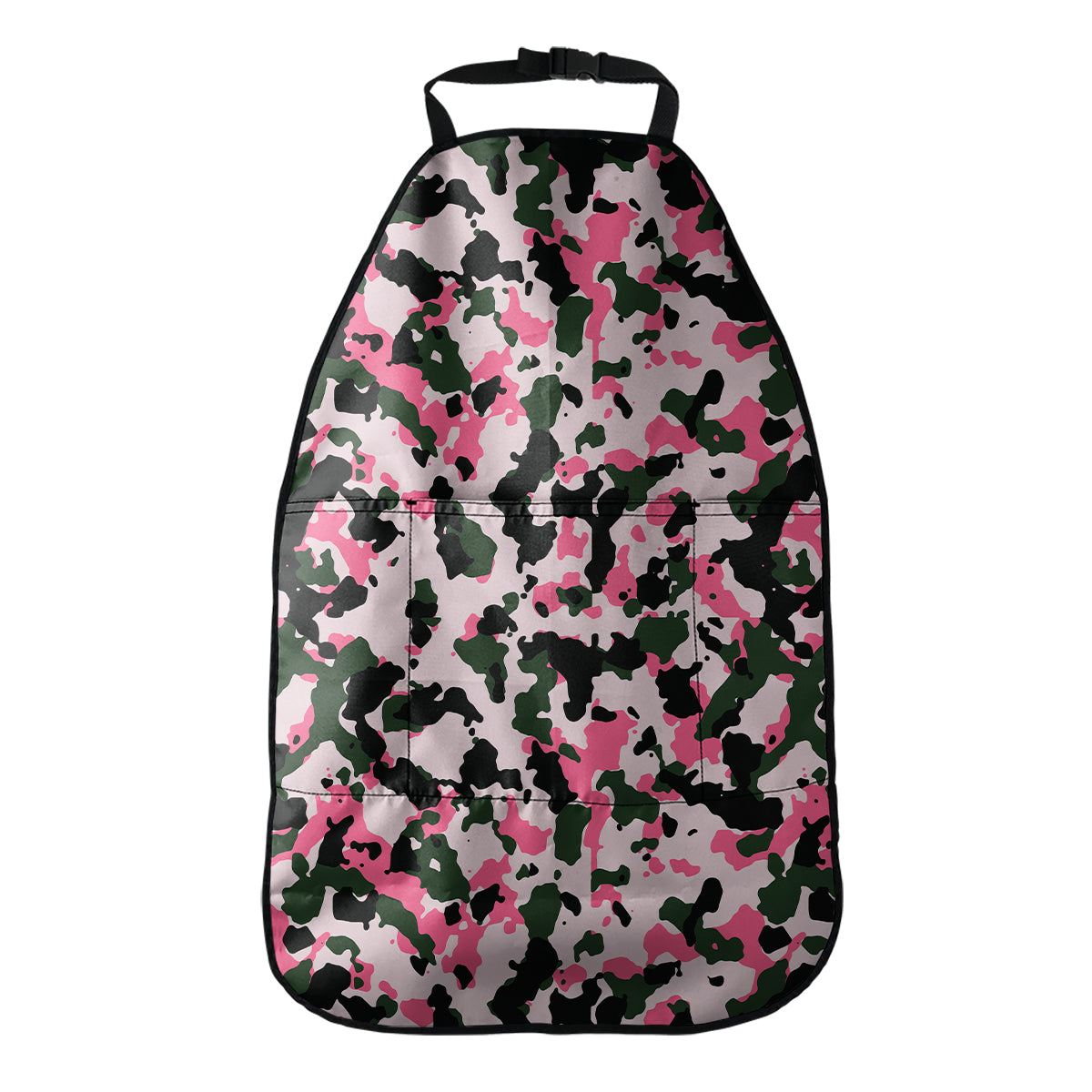Pink Green And Black Camouflage Print Car Seat Organizers