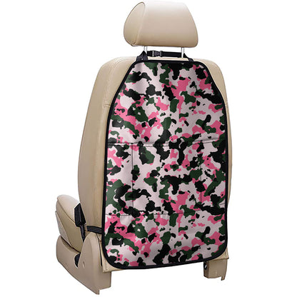 Pink Green And Black Camouflage Print Car Seat Organizers