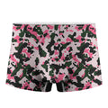 Pink Green And Black Camouflage Print Men's Boxer Briefs