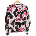 Pink Green And Black Camouflage Print Men's Crewneck Sweatshirt