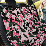 Pink Green And Black Camouflage Print Pet Car Back Seat Cover