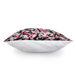 Pink Green And Black Camouflage Print Pillow Cover