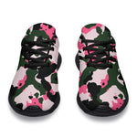 Pink Green And Black Camouflage Print Sport Shoes GearFrost