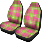 Pink Green And White Tartan Print Universal Fit Car Seat Covers