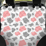 Pink Grey And White Cow Print Pet Car Back Seat Cover