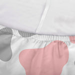 Pink Grey And White Cow Print Sofa Cover