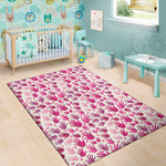 Pink Hand Breast Cancer Pattern Print Area Rug