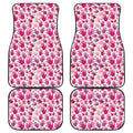 Pink Hand Breast Cancer Pattern Print Front and Back Car Floor Mats