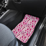 Pink Hand Breast Cancer Pattern Print Front and Back Car Floor Mats