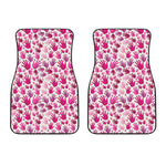 Pink Hand Breast Cancer Pattern Print Front Car Floor Mats