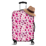 Pink Hand Breast Cancer Pattern Print Luggage Cover